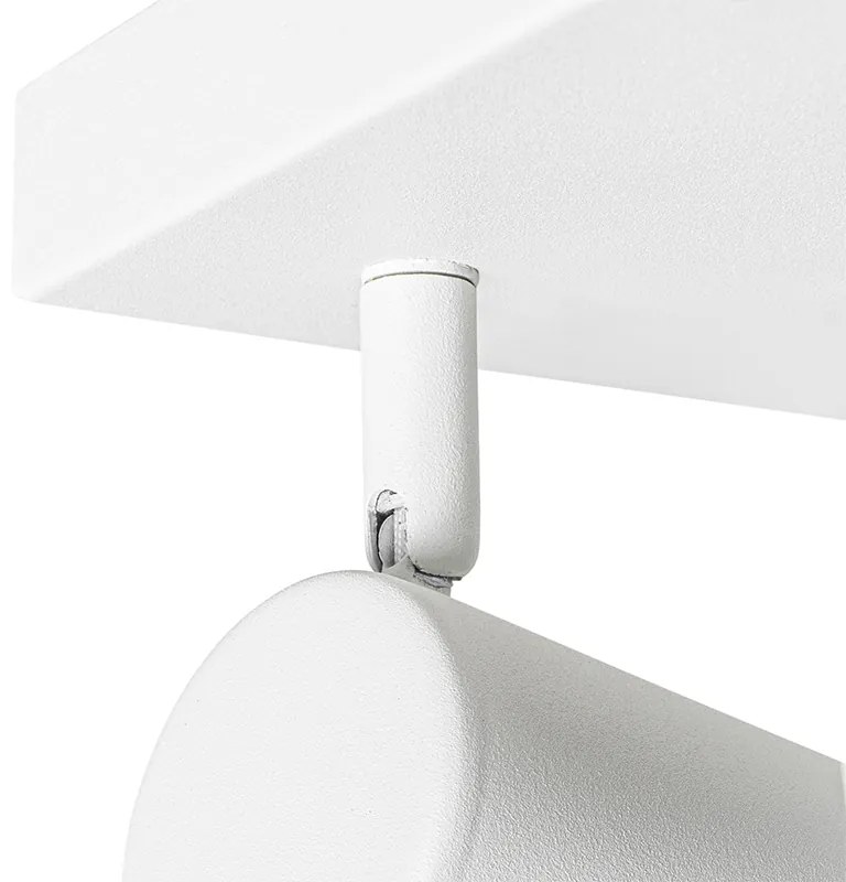 Plafon moderno branco 4-luzes quadrado ajustável - Jeana Moderno
