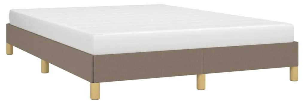 Estrutura de cama 140x190 cm tecido cinza-acastanhado