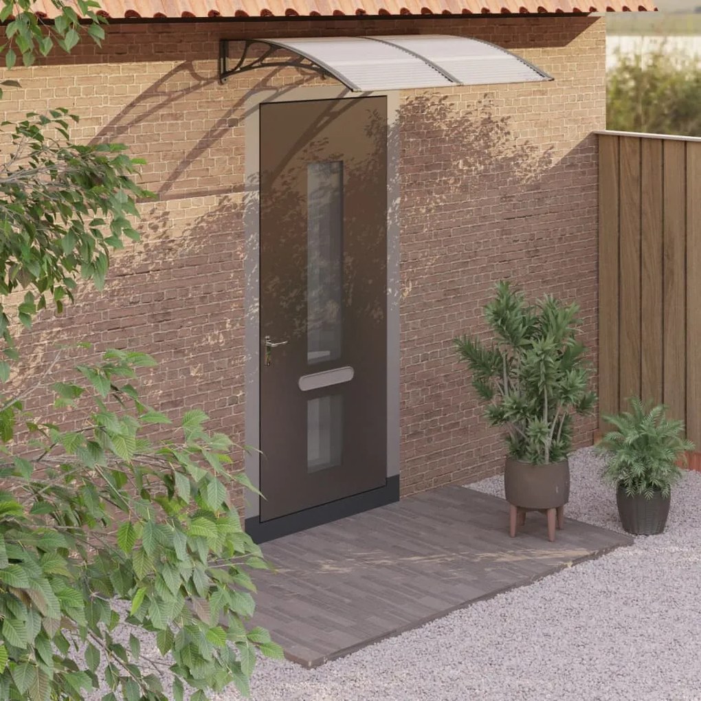 153567 vidaXL Toldo de porta 150x100 cm policarbonato preto