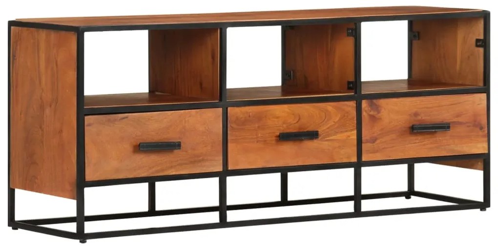 Móvel de TV 110x30x45 cm madeira de acácia maciça