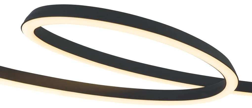 Candeeiro suspenso escandinavo preto 110cm incl. LED regulável em 3 níveis - Circuit