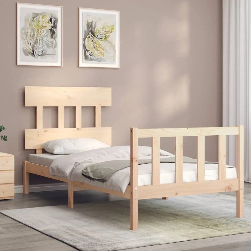 Cama sem colchão 90x200 cm madeira de pinho maciça