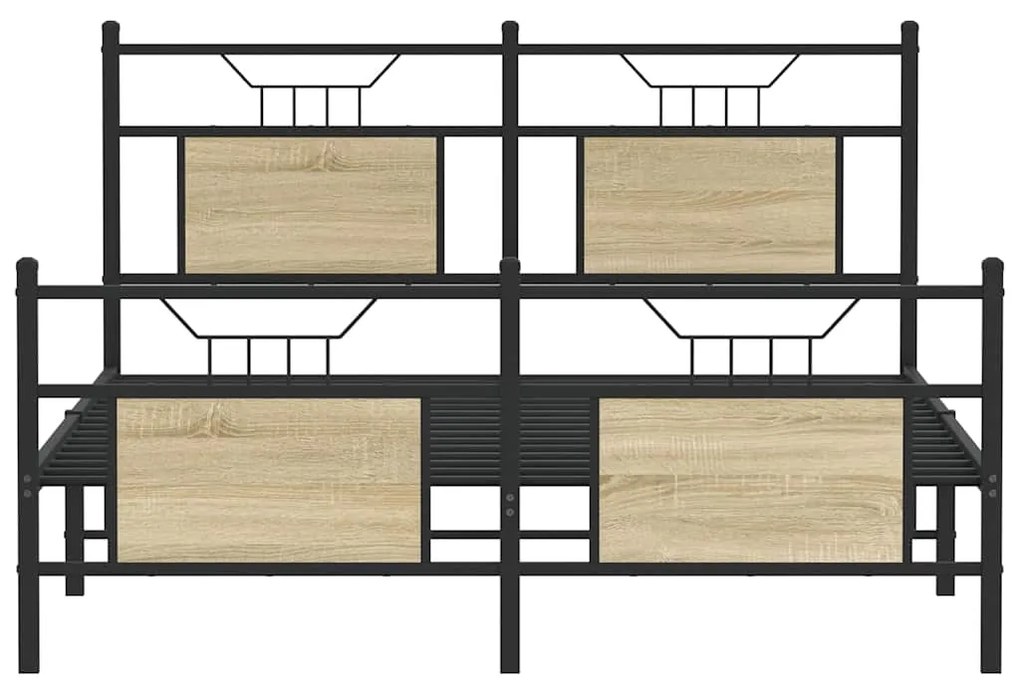 Estrutura cama s/ colchão derivados de madeira carvalho sonoma