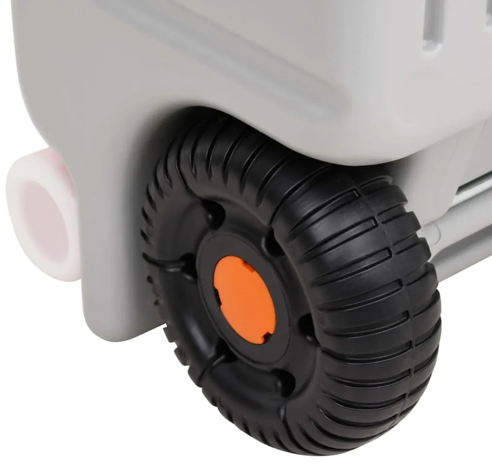 Tanque de água com rodas para campismo 75 L cinzento
