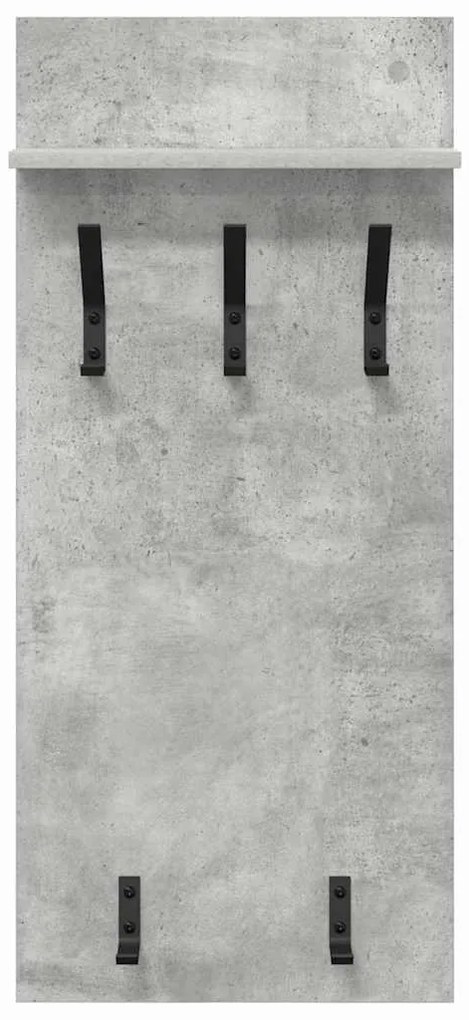 Cabideiro de Parede Cinzento cimento 90 x 40 x 10 cm