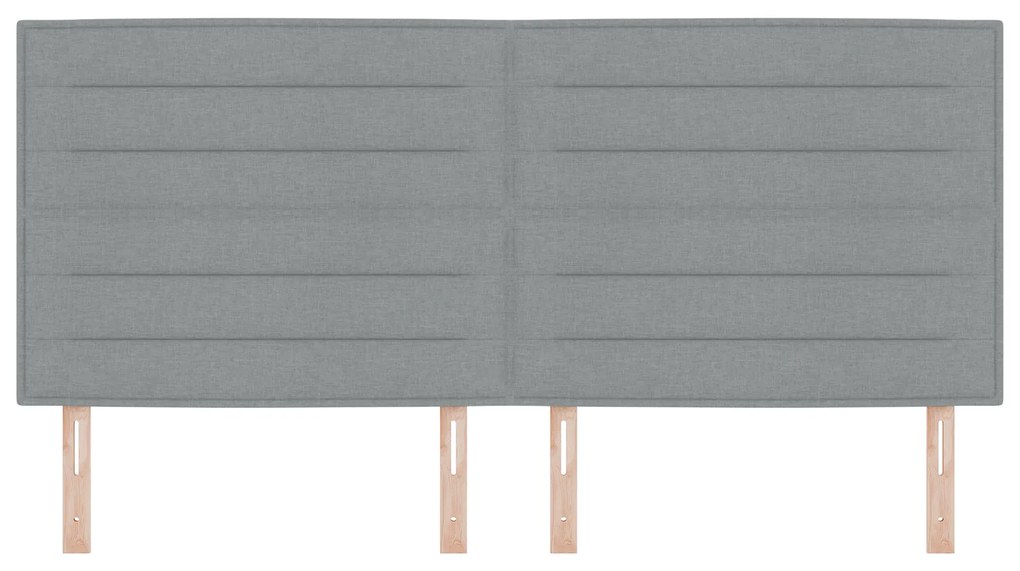 Cabeceira Design Linhas Cinza Claro 200 cm Tecido