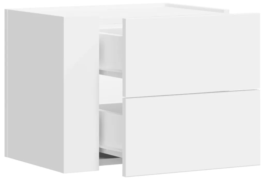 Mesa de cabeceira de parede 45x30x35 cm branco