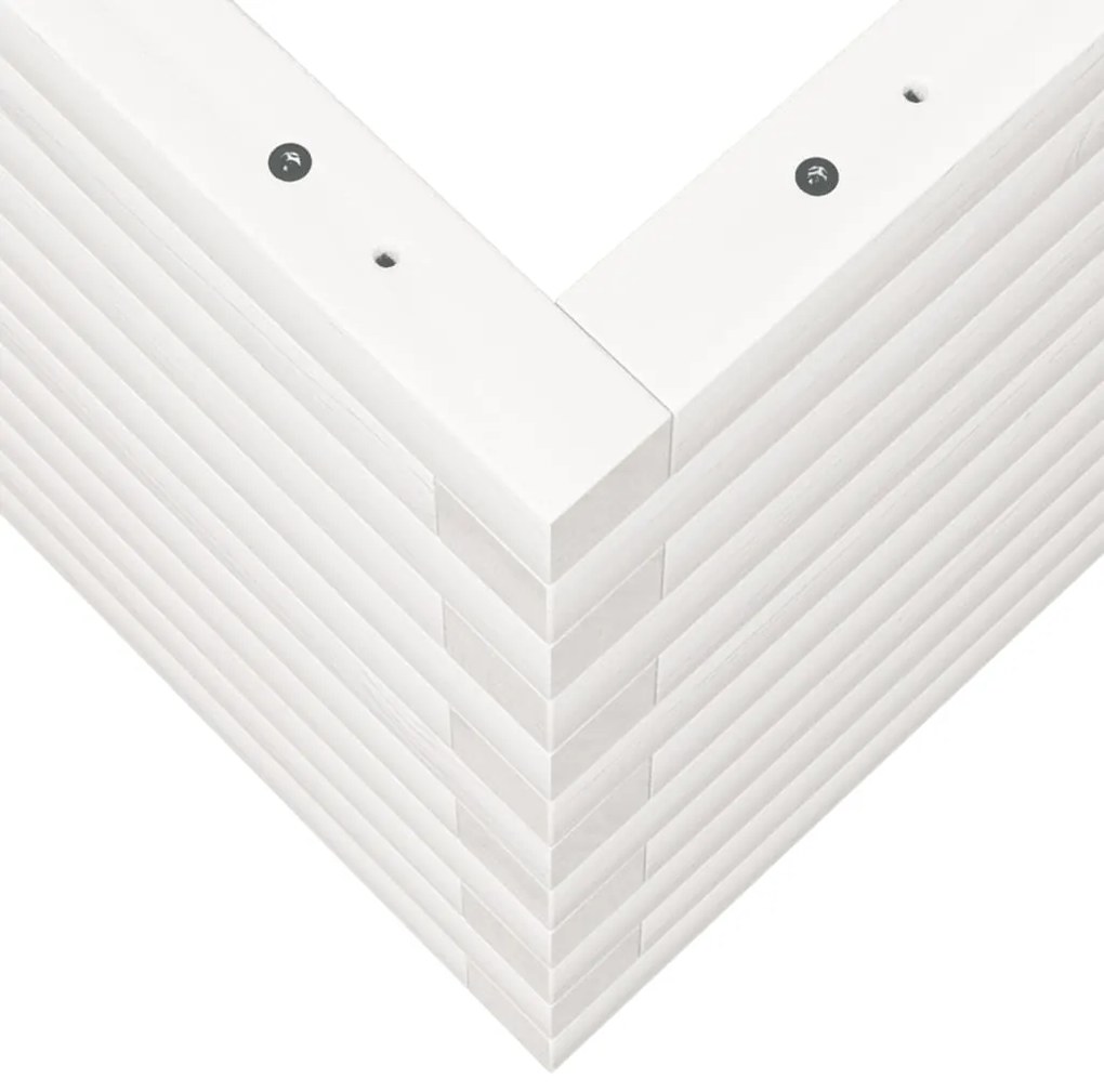 Vaso/floreira de jardim 110x40x45,5 cm pinho maciço branco