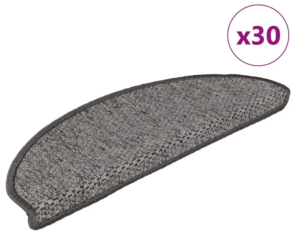 Tapetes escada adesivos aspeto sisal 30 pcs 65x21x4cm