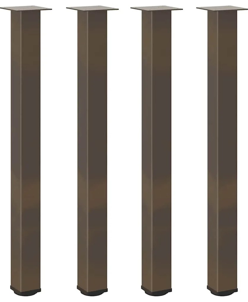 Pés para mesa de bar 4 peças aço natural 100-102 cm aço