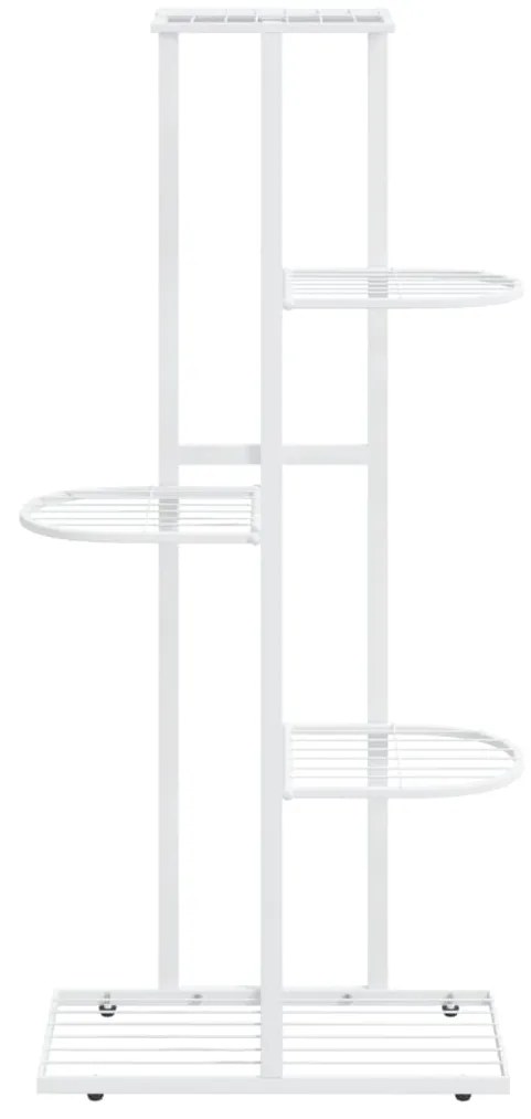 Suporte de vasos c/ 5 prateleiras 43x22x98 cm metal branco