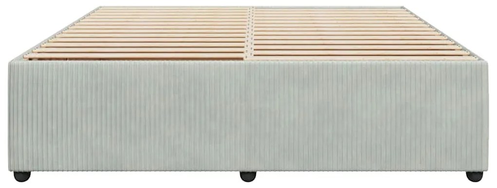 Estrutura de cama sem colchão 180x200 cm veludo cinzento-claro
