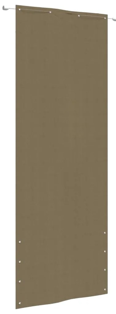 vidaXL Tela de varanda 80x240 cm tecido oxford cinza-acastanhado