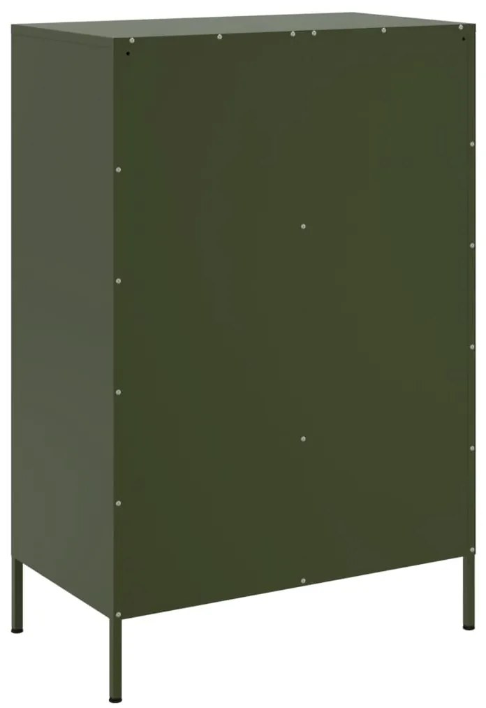 Móvel alto 68x39x101,5 cm aço verde azeitona
