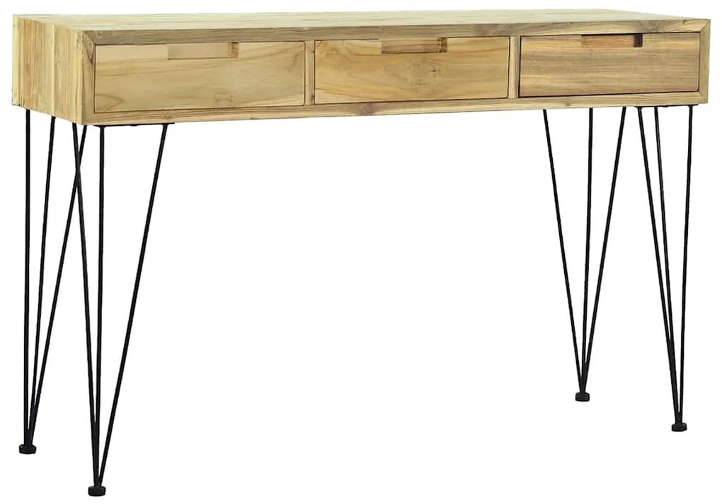 Mesa consola em teca maciça 120x35x76 cm