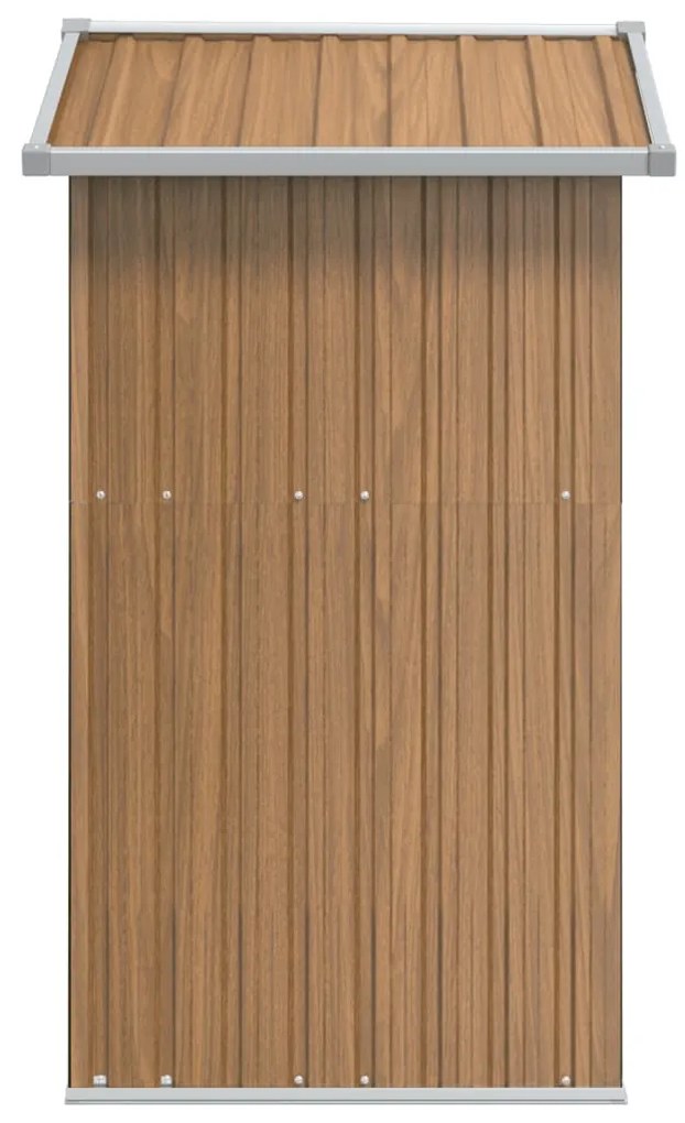 Abrigo de jardim 126x97,5x177 cm aço galvanizado castanho