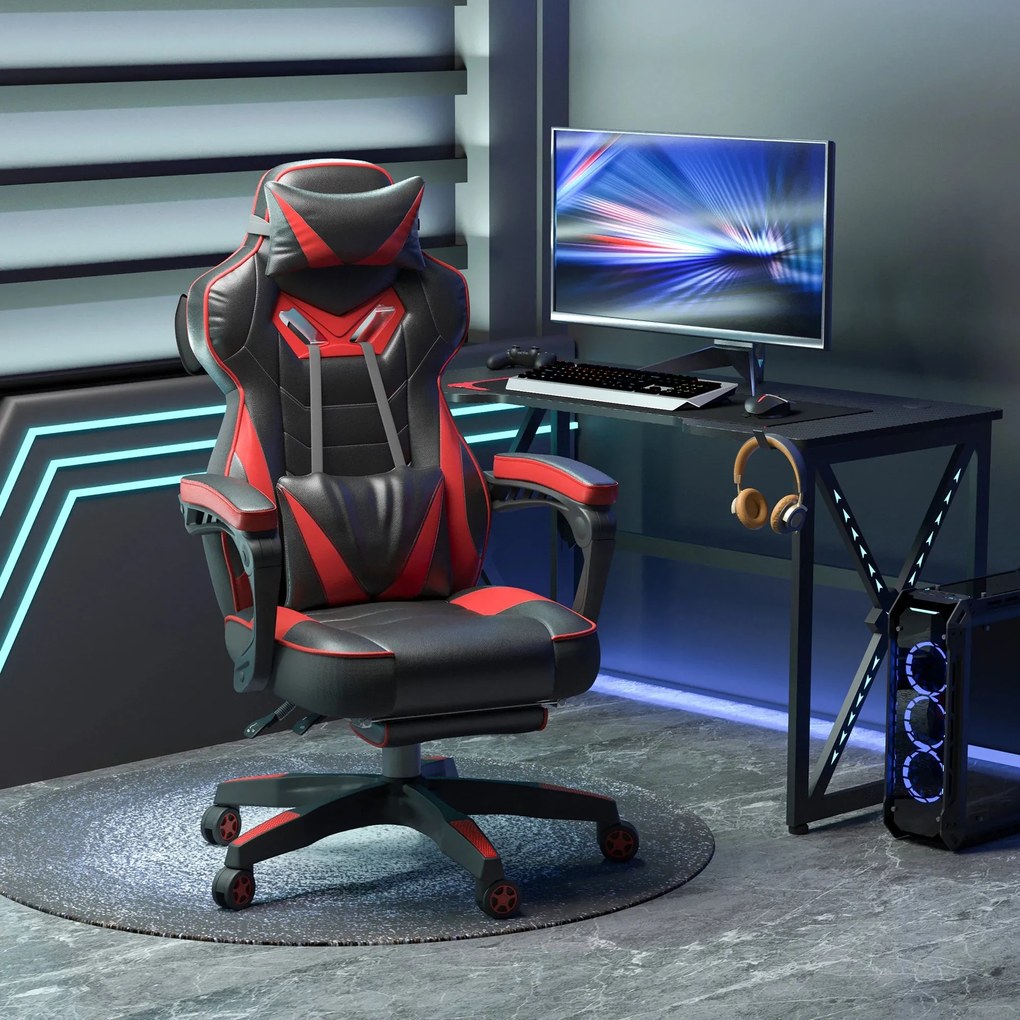 Cadeira de escritorio gaming ergonômica Altura ajustável Reclinável En