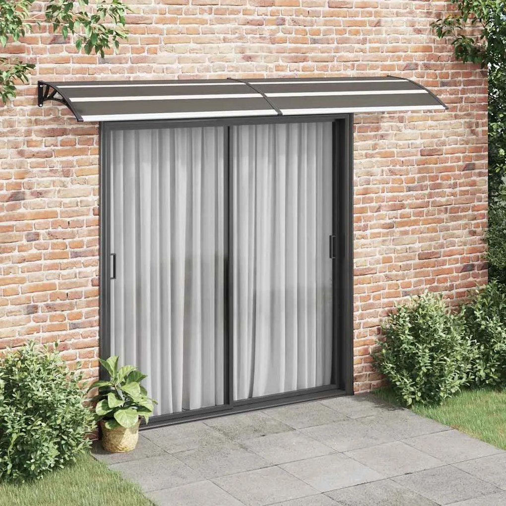 vidaXL Toldo para porta 300x75 cm PC preto