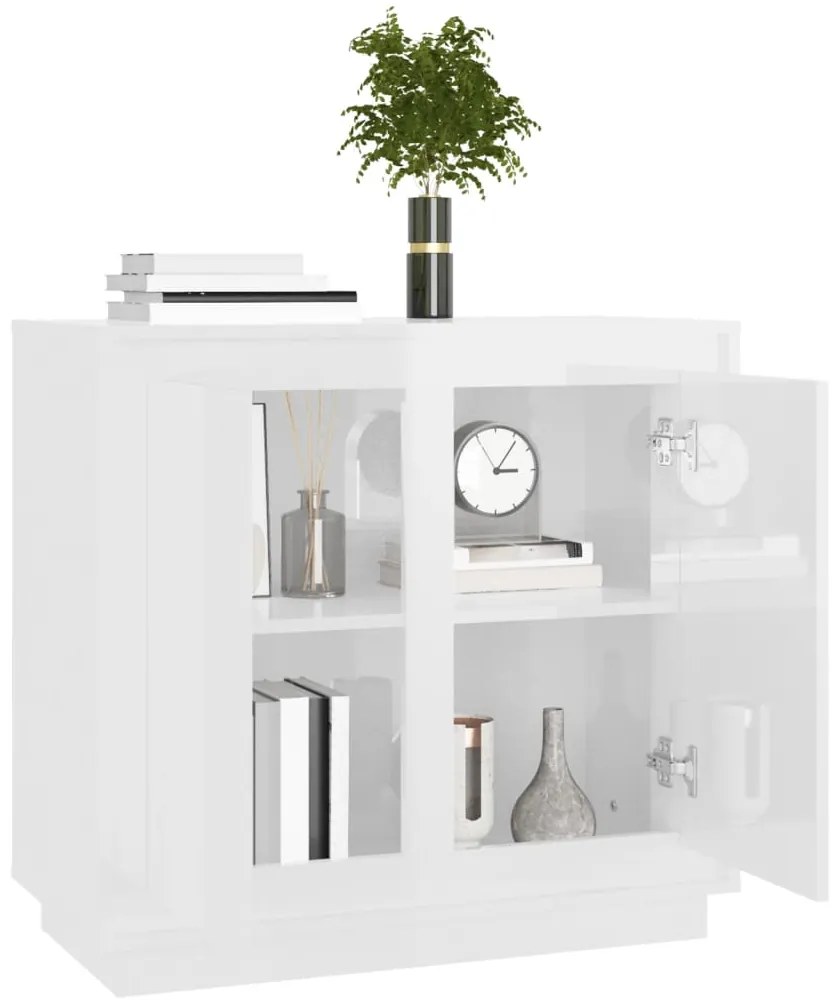 Aparador 80x34x75 cm derivados de madeira branco brilhante