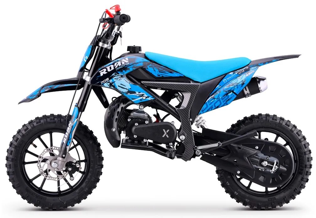 MINI MOTO PARA CRIANÇAS MiniCross Roan 709 gasolina 49cc 4.5CV AZUL