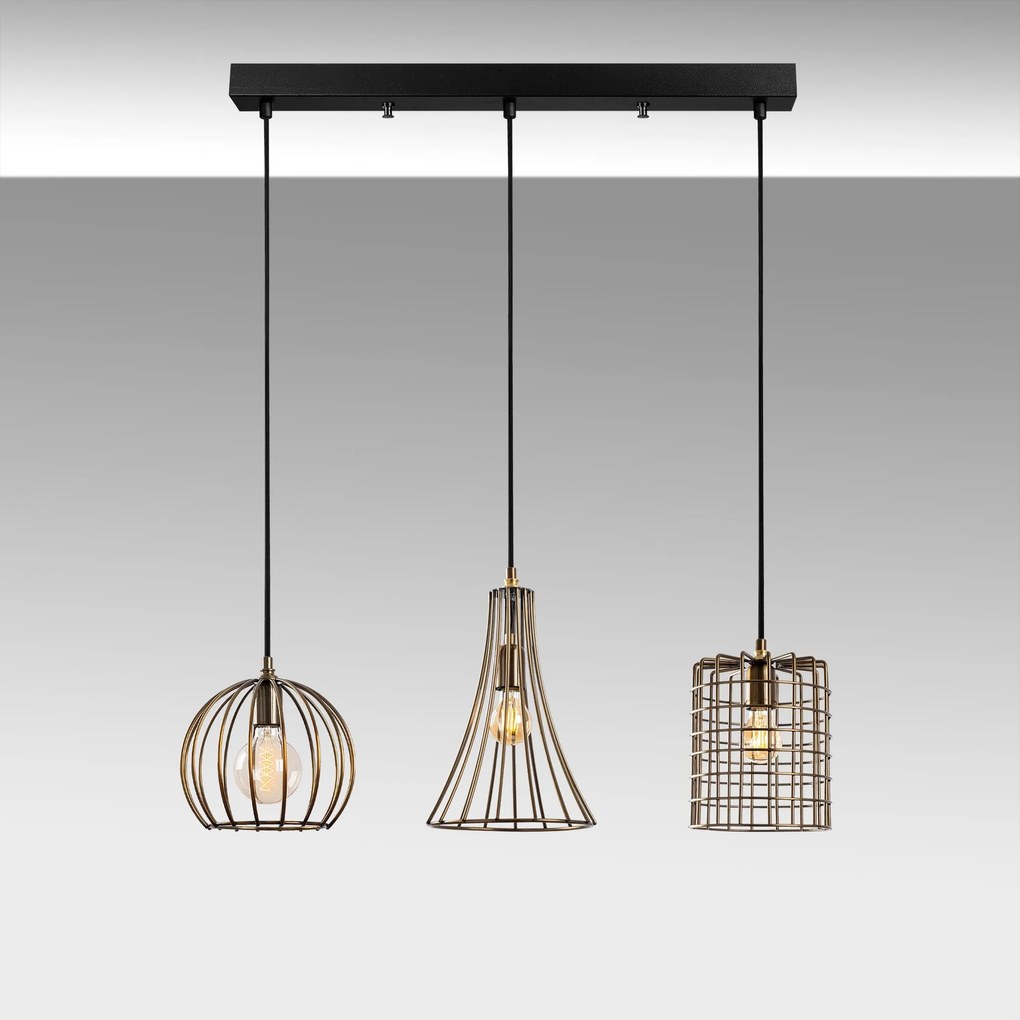 Candeeiro Chandelier Teltrio – Antique – 91 x 25 x 49-129 cm