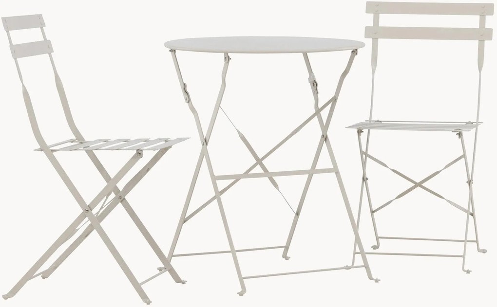 Conjunto bistrô dobrável de jardim Tao, conjunto de 3