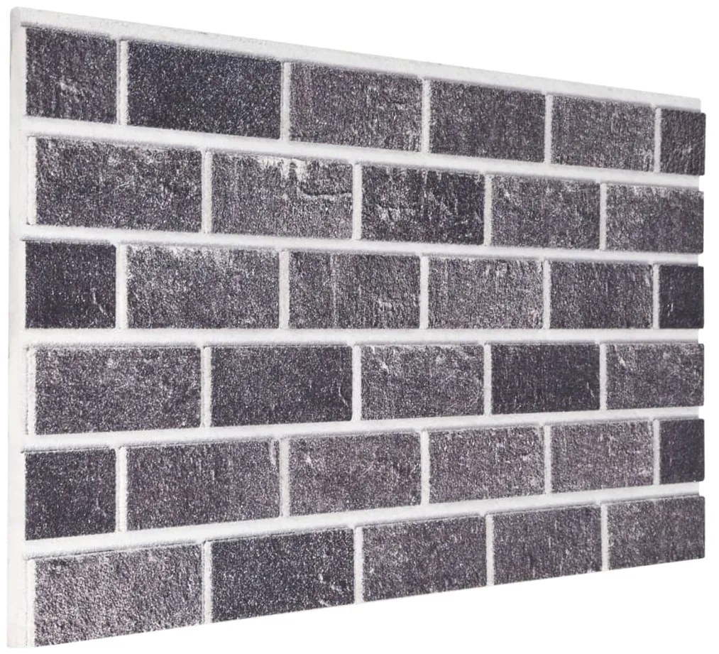 Painéis de parede 3D c/ design tijolos pretos/cinzas 10 pcs EPS