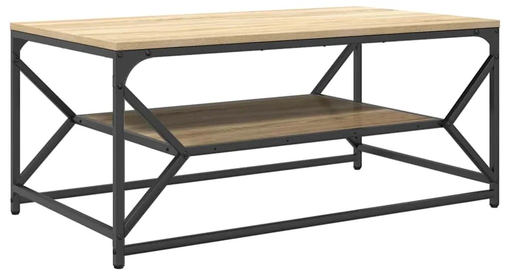 Mesa de Centro com Prateleira Carvalho Sonoma 90x50x40 cm Derivados de