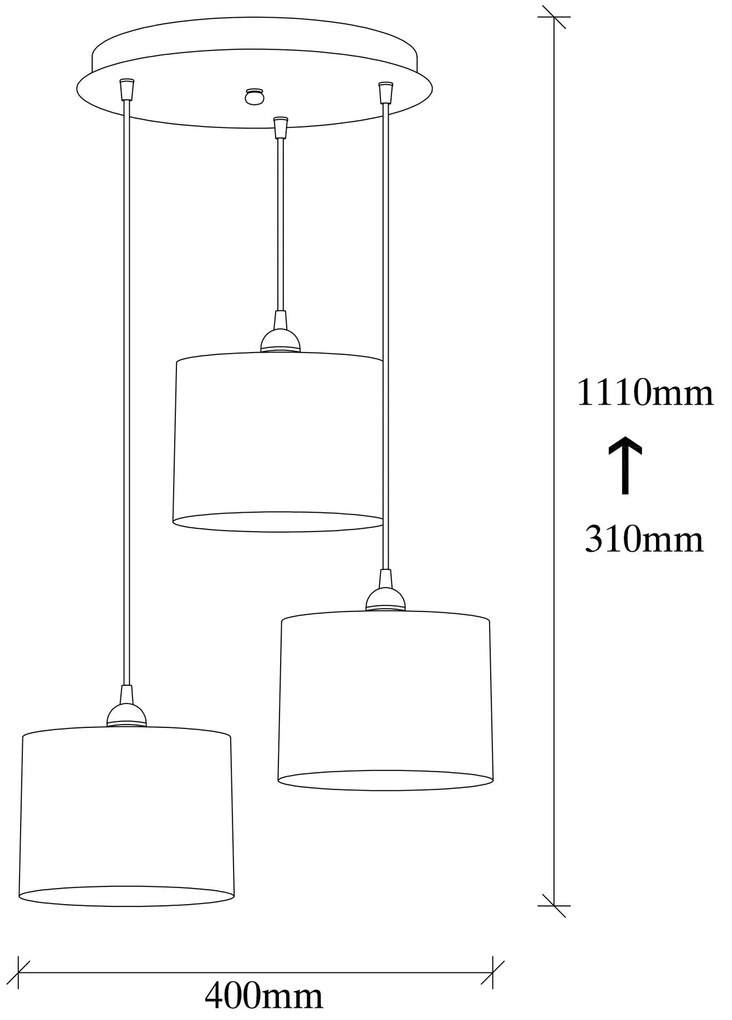 Candeeiro Berceste – Branco – 40 cm de diâmetro, 111 cm de altura