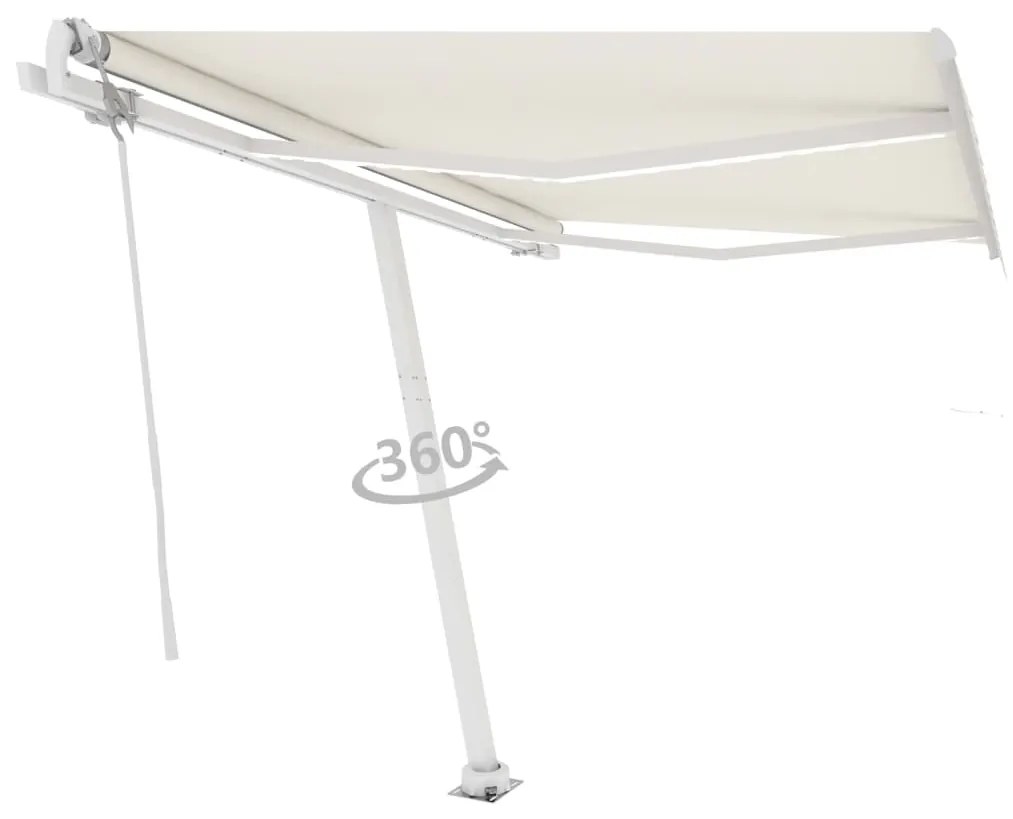 Toldo automático com LED e sensor de vento 300x250 cm creme