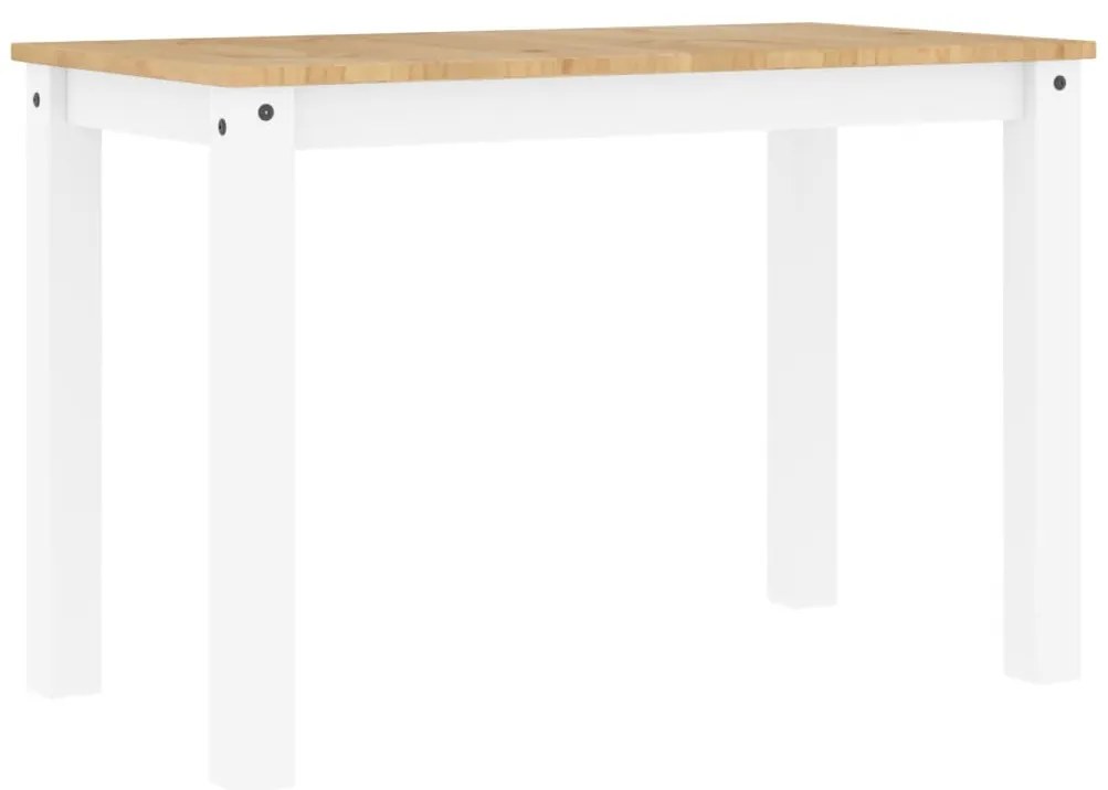 Mesa de jantar Panama 117x60x75 cm pinho maciço branco
