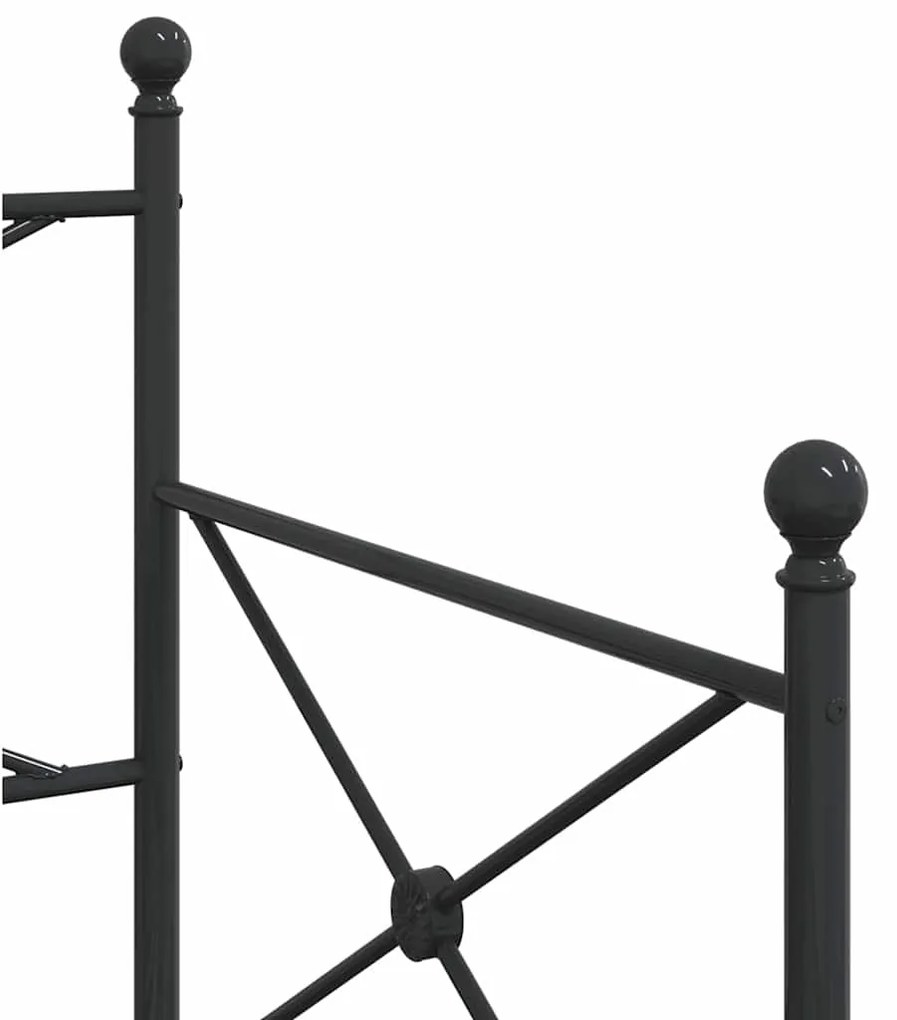 Cama de dia com gavetão sem colchão 90x200 cm aço preto