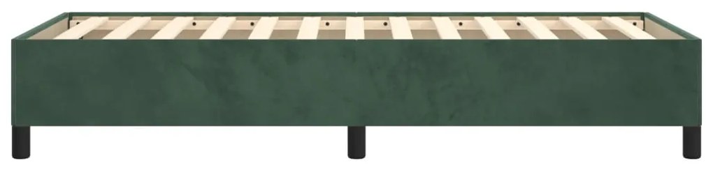 Estrutura de cama 80x200 cm veludo verde-escuro