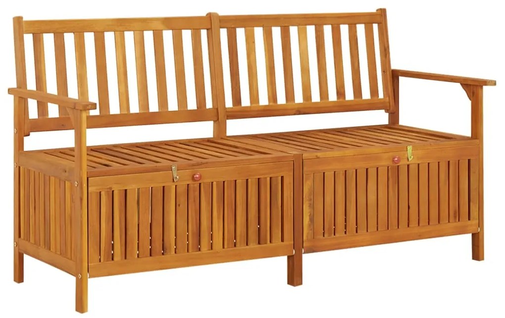 vidaXL Banco de arrumação 148 cm madeira de acácia maciça