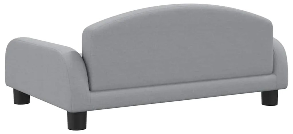 Cama para cães 70x45x30 cm tecido cinzento-claro