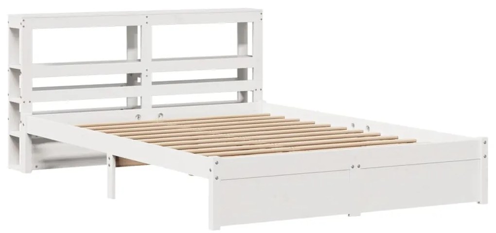 Estrutura de cama c/ cabeceira sem colchão 160x200 cm branco