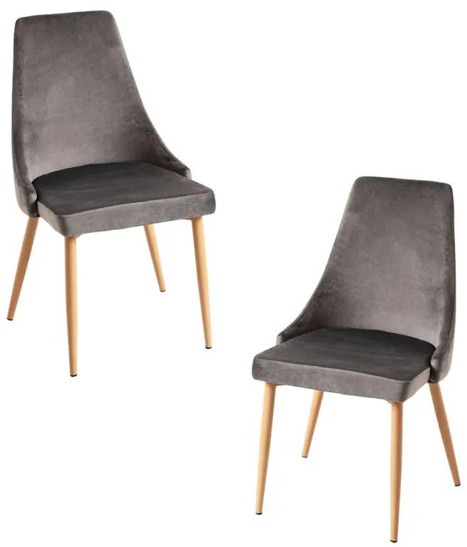 Pack 2 Cadeiras Stoik Wood - Cinza escuro