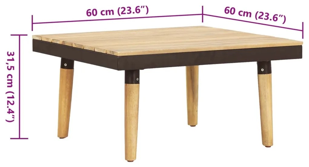 8 lugares conjunto lounge jardim c/ almofadões acácia maciça