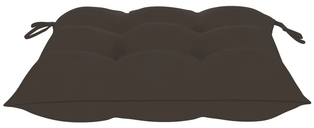 Cadeiras de jardim empiháveis c/ almofadões 4 pcs teca maciça
