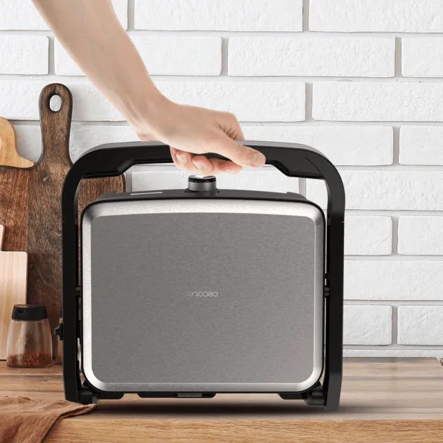 Grelhador elétrico com 1500W Rock'nGrill 1500 Full Open