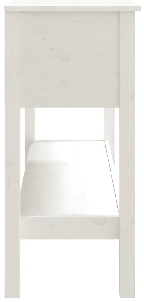 Mesa consola 100x35x75 cm pinho maciço branco