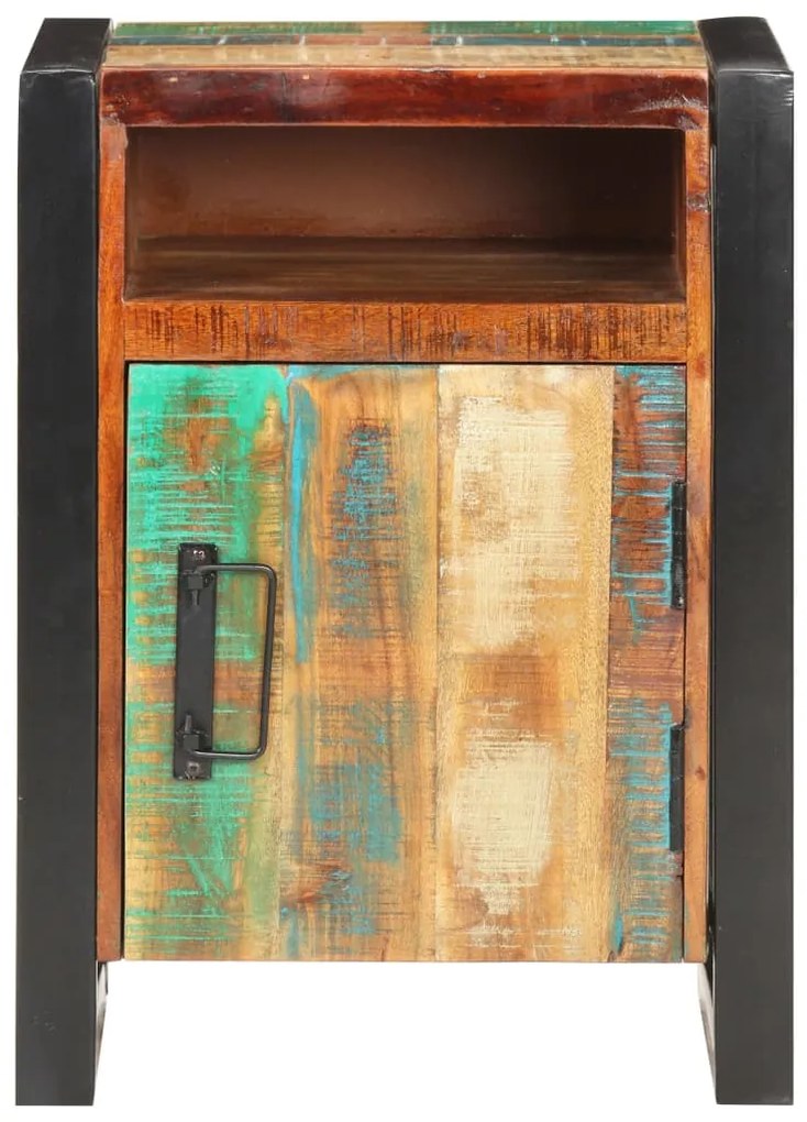 Mesa de cabeceira 40x35x55 cm madeira recuperada maciça