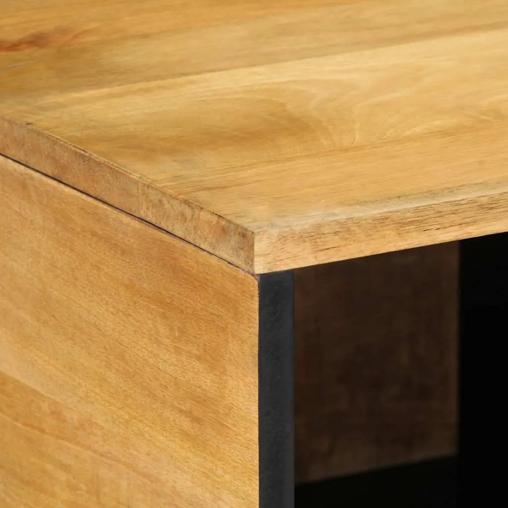 Mesa de centro castanho 80x50x40 cm madeira de mangueira maciça