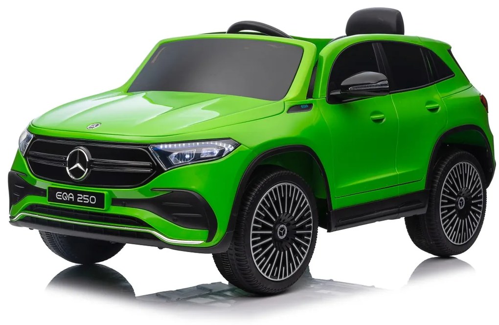 Carro elétrico para Crianças 12V 4x4 Mercedes Benz EQA 250 Rodas Espuma EVA, Assento couro ecológico Verde