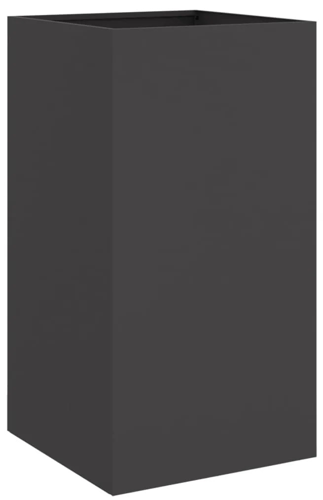 Vaso/floreira 42x38x75 cm aço preto