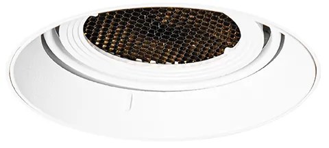 Foco embutido moderno branco GU10 AR70 redondo sem moldura - Oneon Honey Moderno
