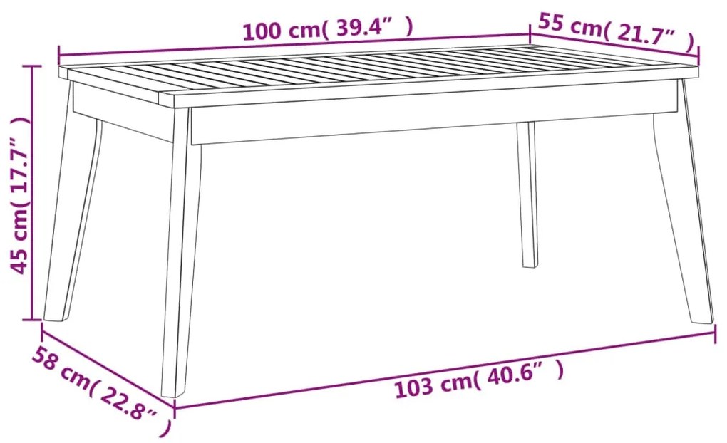 3 pcs conjunto lounge de jardim madeira de acácia maciça