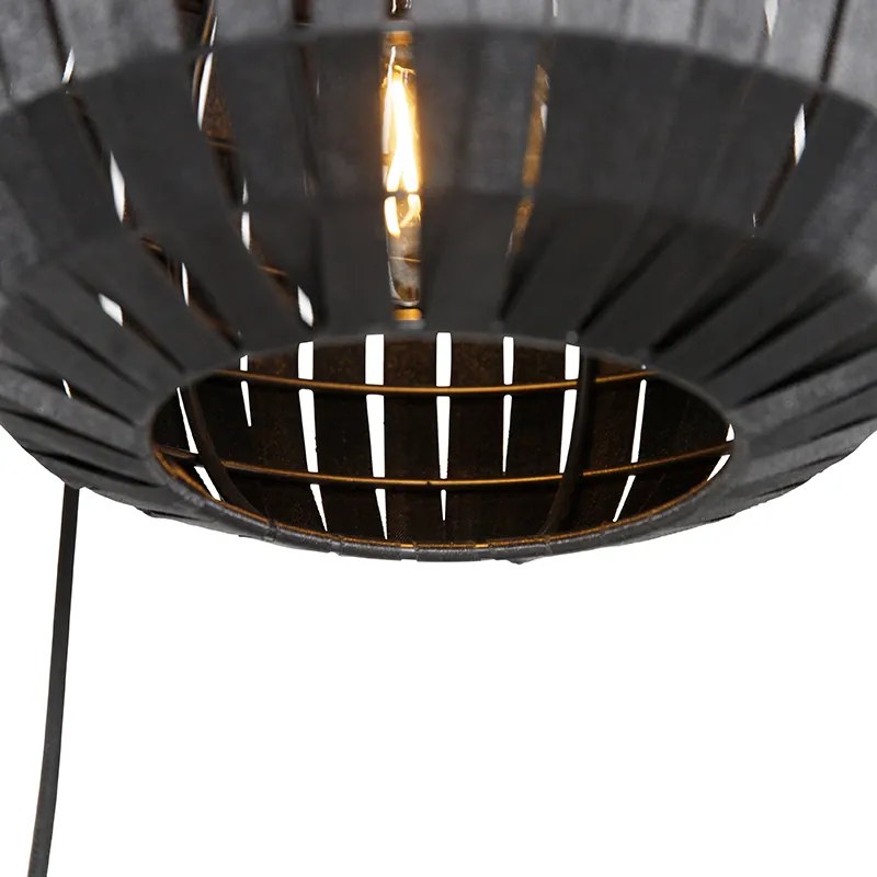 Candeeiro de suspensão moderno preto 3 luzes - Zoë Moderno