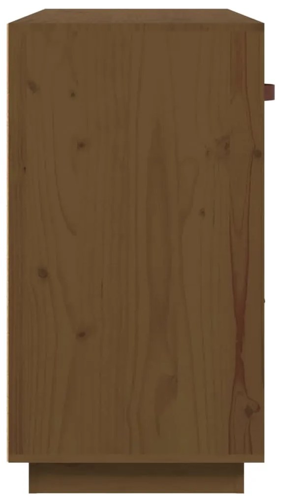 Aparador 100x40x75 cm madeira de pinho maciça castanho mel