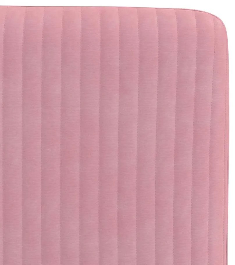 Cadeiras de jantar 2 pcs veludo rosa